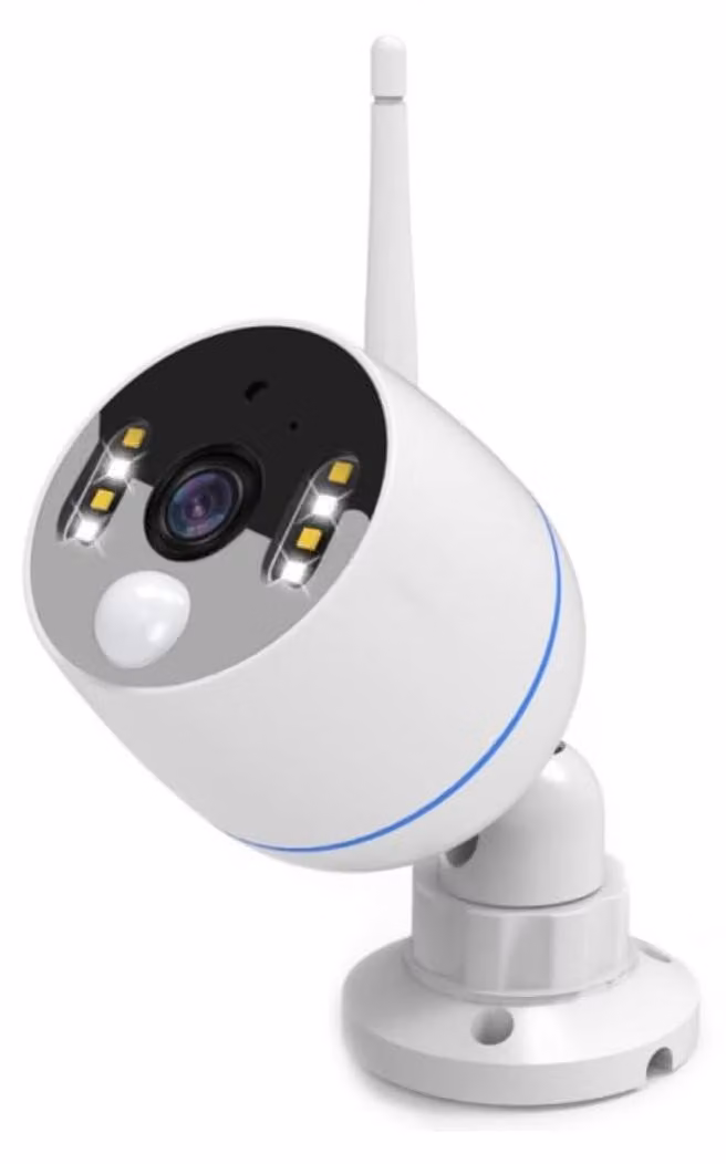 Telecamera di sicurezza esterna Zarivy, risoluzione 1080p, 2 megapixel, con visione notturna a colori, ideale per la sorveglianza e la sicurezza