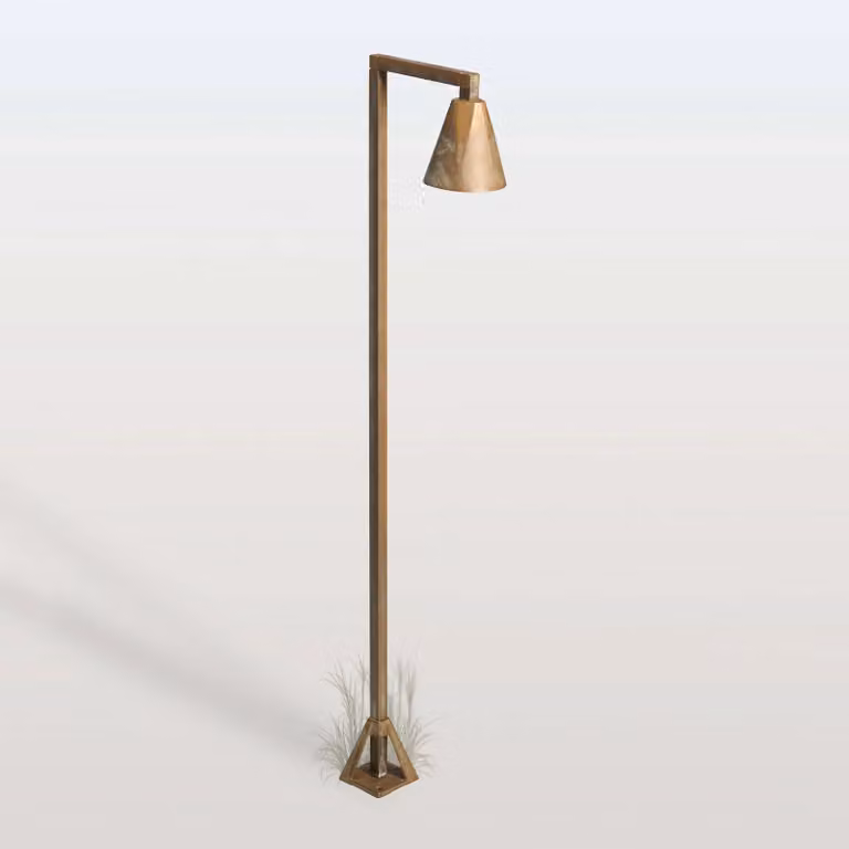 Moretti Luce Lampioncino da giardino Silva Disk, Bronzo / Ottone antico, Ottone, Campagna / Rustiche, Lampada LED da esterni