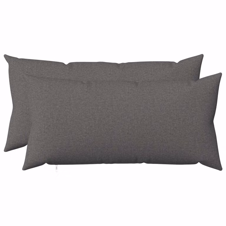 Set di 2 federe vidaXL HEERLEN grigio chiaro in poliestere, L 40 cm x P 80 cm
