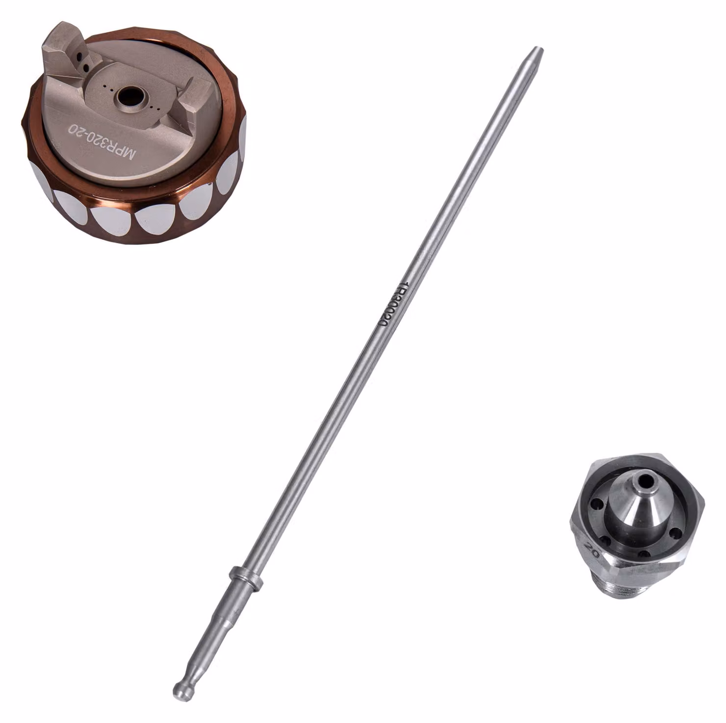 BenBow ugello singolo 2,0 mm per pistola a spruzzo PK80 Ugello di alta precisione per pistole a spruzzo - Alluminio e acciaio inox - Professionale