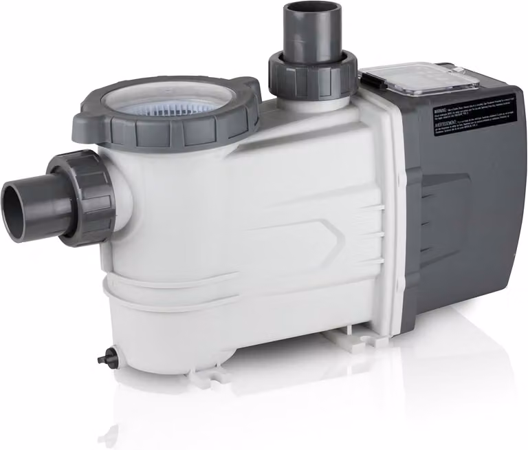 Pompa per piscina da 750 W con velocità variabile, adatta a piscine fino a 65 m3 e dotata di 4 velocità