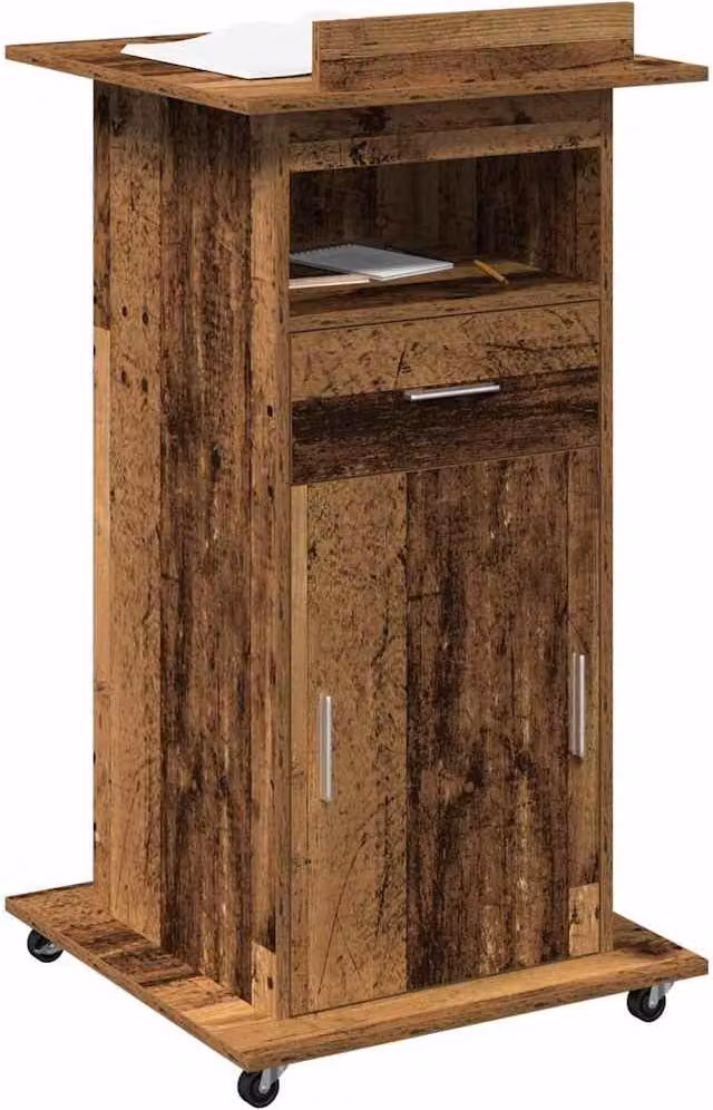 Podio Legno vecchio 55 x 55 x 107 cm Legno multistrato