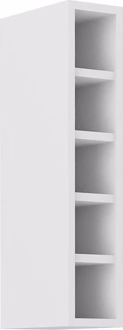 Armadietto superiore aperto SOPHIA - larghezza 15 cm, bianco