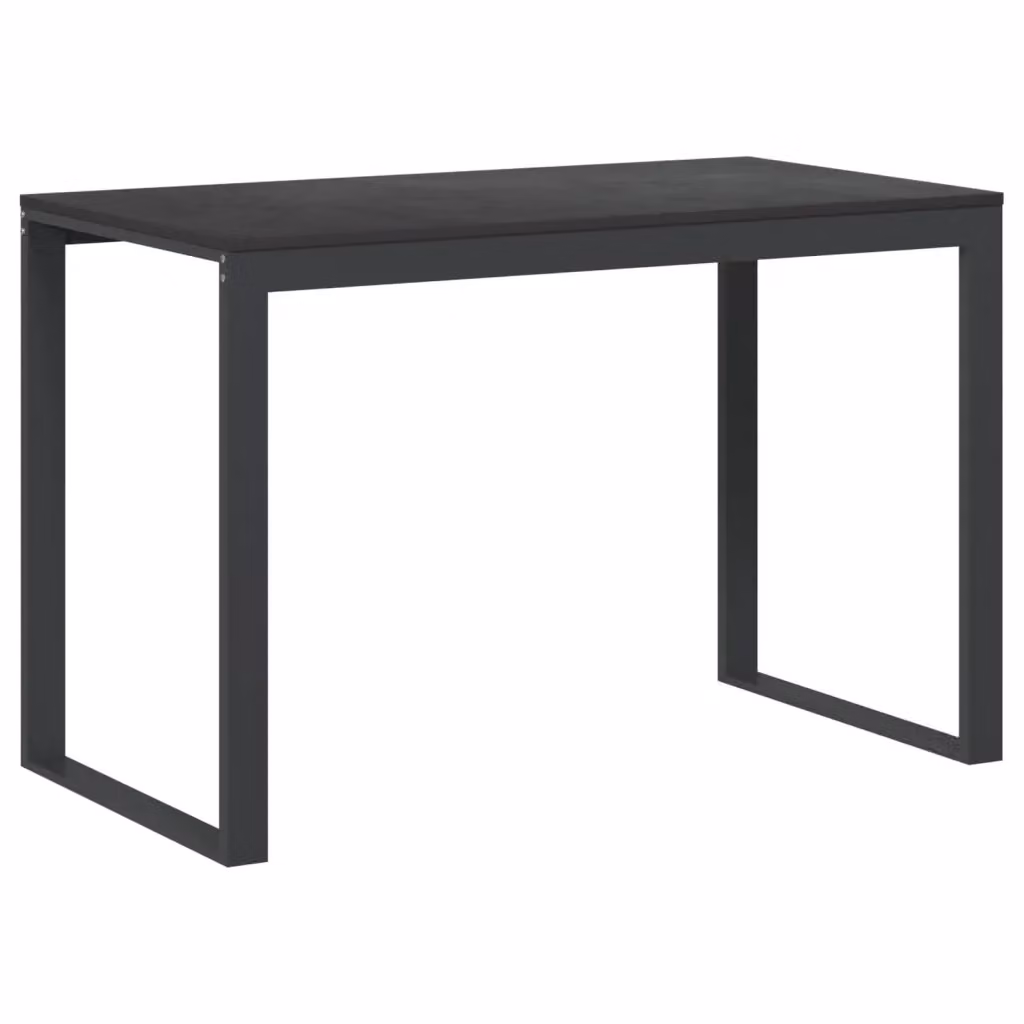 Scrivania per computer vidaXL in legno e metallo nera L: 110 cm, P: 60 cm, H: 73 cm – 2