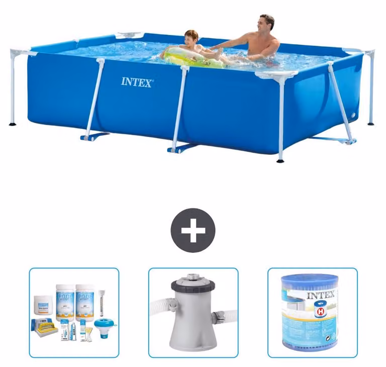 Piscina fuori terra rettangolare - 260x160x65 cm - 4 pezzi - Modello S40066