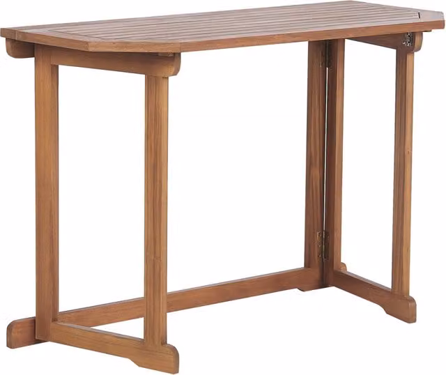 Tavolo pieghevole da balcone e terrazza BELIANI in legno di acacia marrone con piano regolabile L: 110 cm, P: 47 cm