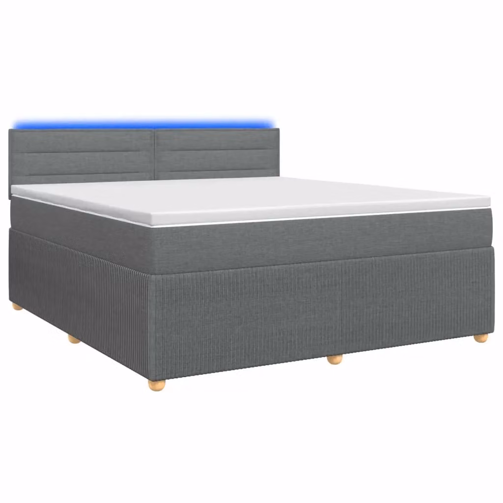 Letto box spring ibrido vidaXL con materasso a molle insacchettate e base contenitore, Grigio, L/P: 140 x 200 cm – 2