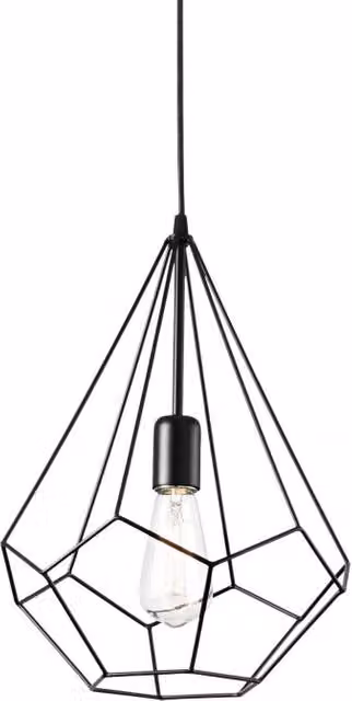 Lampada a sospensione moderna Ampolla-3 Sp1 Ideal-Lux colore nero in metallo con vetro trasparente e altezza regolabile