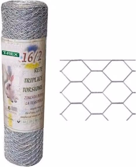 Rete a maglia esagonale con tripla torsione Trex 01013 in acciaio zincato colore verde H: 150 cm, L: 50 m, spessore: 0,7 mm
