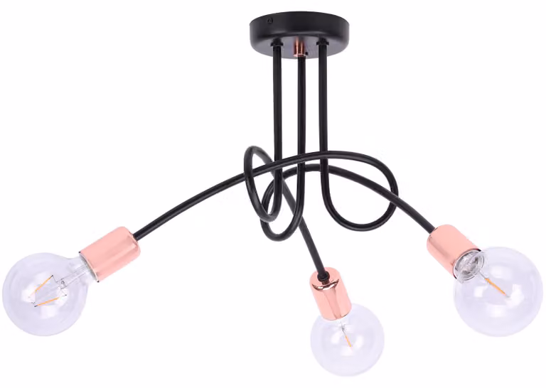 Lampada a sospensione moderna in stile loft, lampada da soffitto in rame – lampada a sospensione per soggiorno, lampada di design