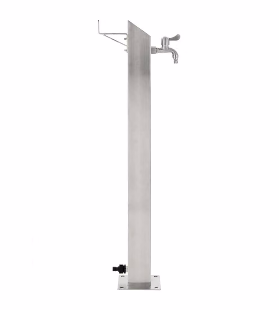 Fontanella a Colonna in Acciaio Inossidabile Quadrata 95 cm
