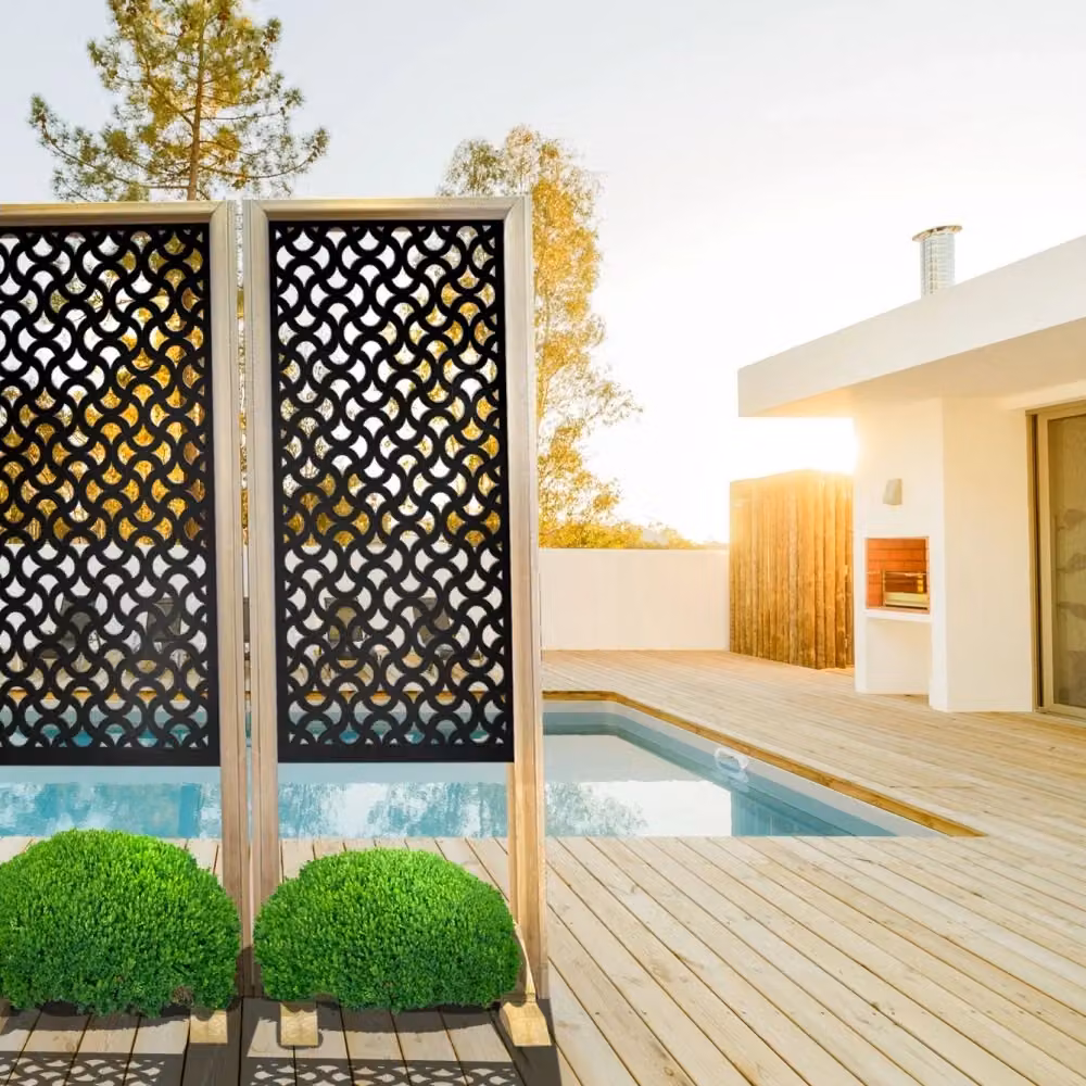 Signorbit DROPS Separè Paravento modulabile in Legno e PVC Nero L: 70 cm, H: 190 cm, P: 50 cm – 2