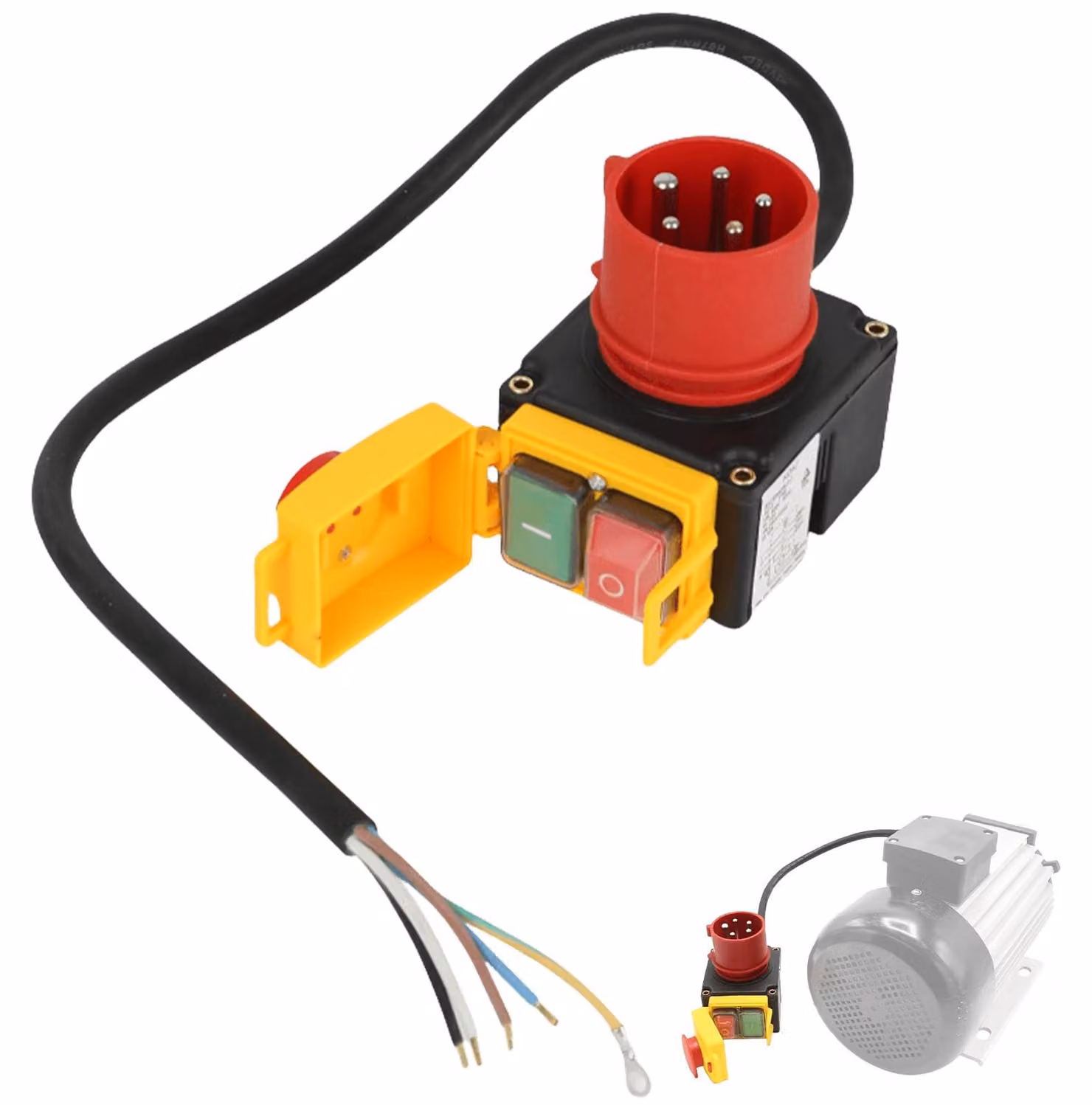 Interruttore macchina - Interruttore di emergenza - 400 V, 3 fasi - Potenza: 12 Ampere