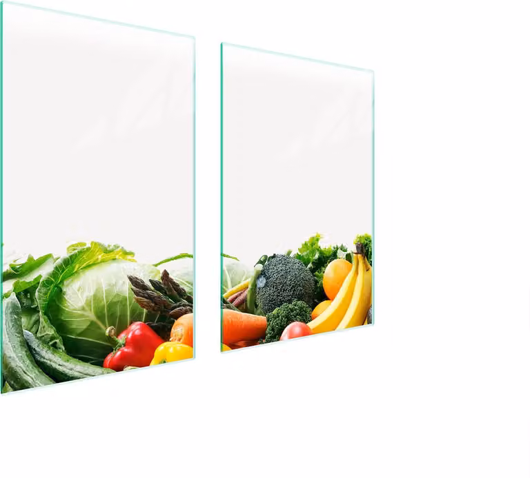 Piatto Di Protezione In Vetro Per Cucina 65X52 Ortaggi