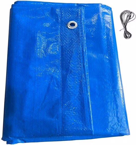 Ibenzoa® Telo di copertura impermeabile, 3x6 m – extra resistente, 140 g/m², rivestito su entrambi i lati, occhielli ogni 1 metro, angoli rinforzati e bordo in gomma, ideale per giardino, campeggio, edilizia