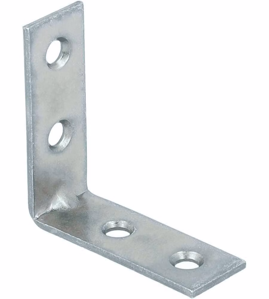 Mobila Lastrine di Giunzione Angolo Acciaio Zincato Bianco 30x30 mm 4 pz