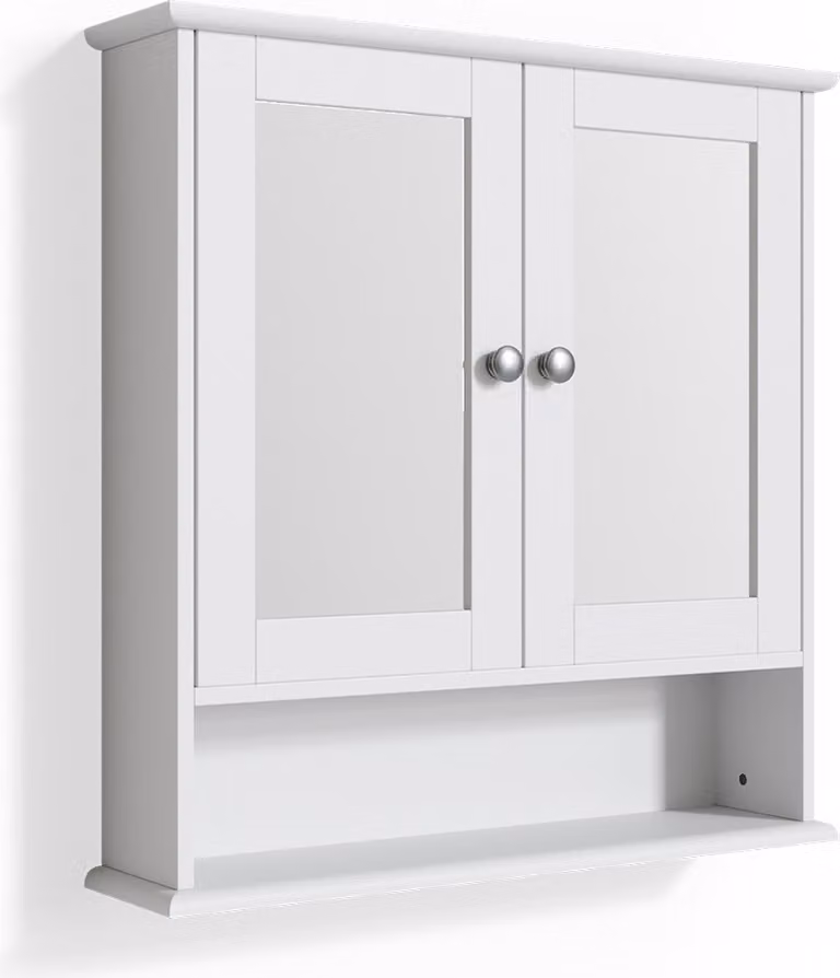 Specchio contenitore bagno Vicco Bianco Bianco 56 x 58 cm, Model 31126