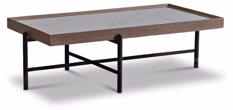 Tavolino di design in stile Japandi, in legno, moderno ed elegante.