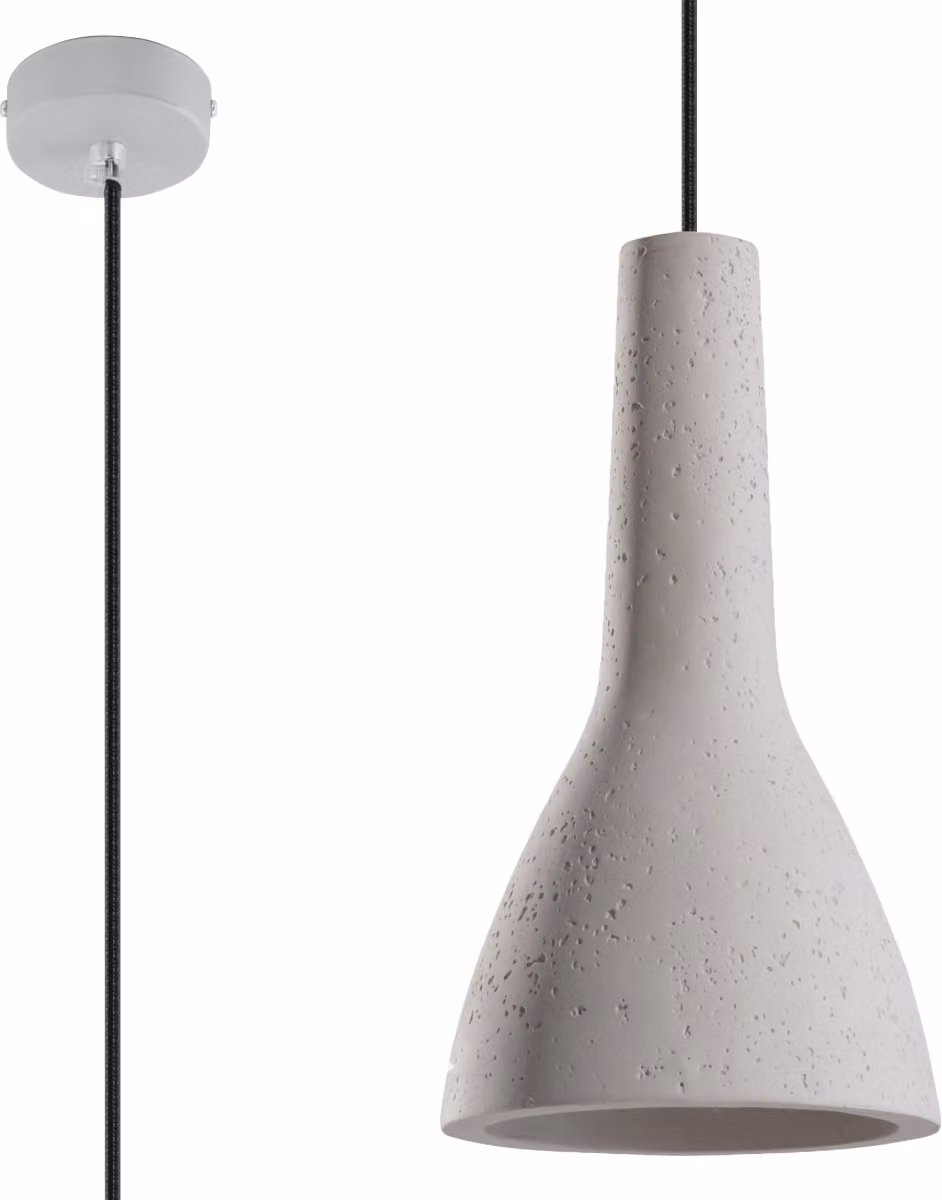 Lampada a sospensione VENTO Grigio cemento E27 Lumilo 132 cm