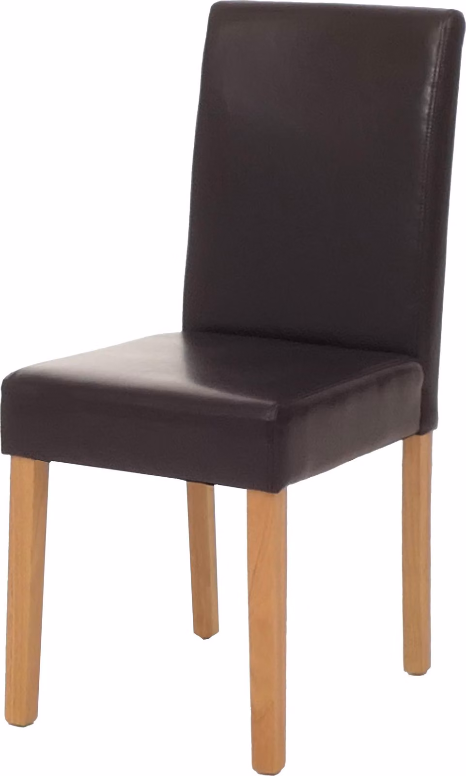 Sedia da sala da pranzo classica e intramontabile | A x L x P 90 x 43 x 56 cm | Altezza seduta 45 cm | Pelle | Gambe chiare | Marrone | Sedia da cucina