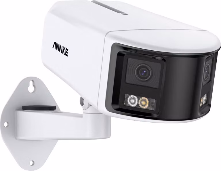 Videocamera per esterni a doppio obiettivo, visione a 180°, rilevamento del movimento AI, I91DW