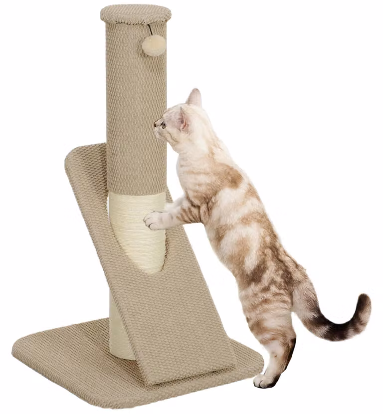 Tiragraffi - Colonna da 84 cm di altezza - Sisal - A un unico livello - Con pallina - Per gatti di piccola taglia