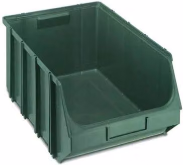 Set di 4 Contenitori Sovrapponibili Union Box Terry in Plastica Verde L: 38,8 cm, P: 61 cm, H: 25 cm