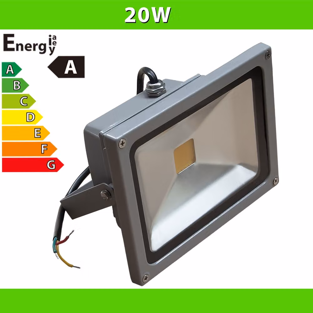 LEDVero® 20W LED proiettore faro argento bianco freddo IP65
