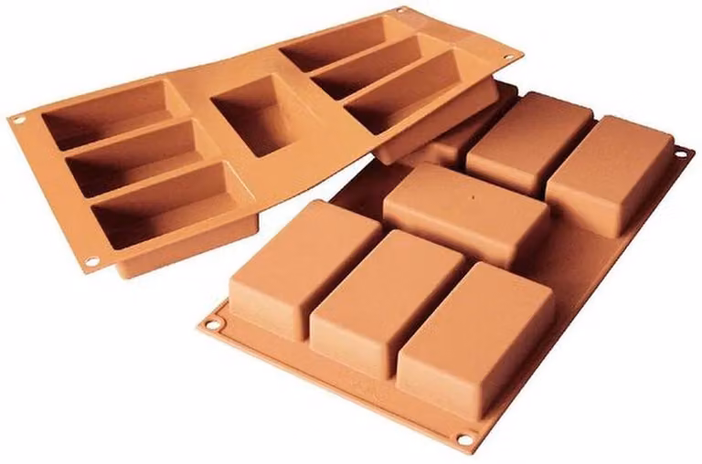 Azomor Stampo rettangolare in silicone per dessert monoporzione con rivestimento antiaderente