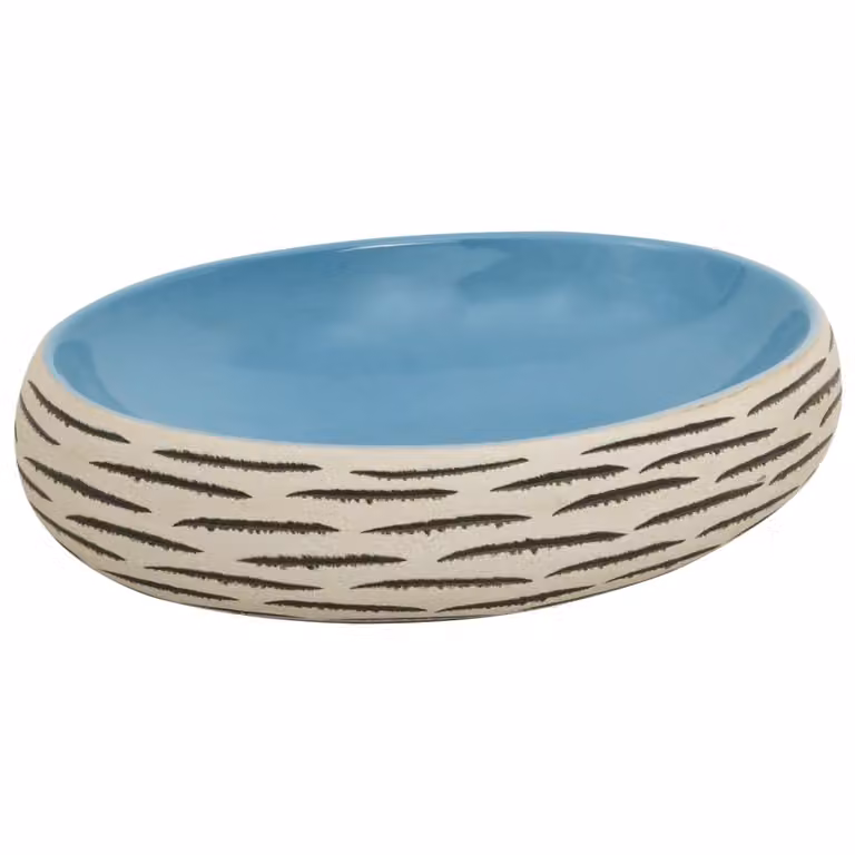 Lavabo da Appoggio Multicolore Ovale 59x40x15 cm Vetroceramica