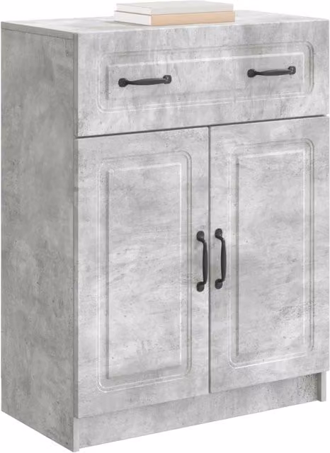 Credenza | Madia | Buffet da pranzo | Armadio da pranzo Grigio Cemento 66 x 34,5 x 87 cm Legno ingegnerizzato