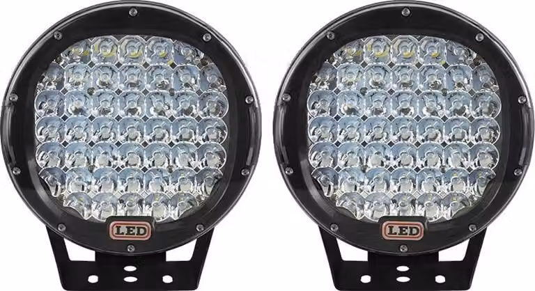 Luce da lavoro off-road, 225W LED, design impermeabile, 2 faretti neri