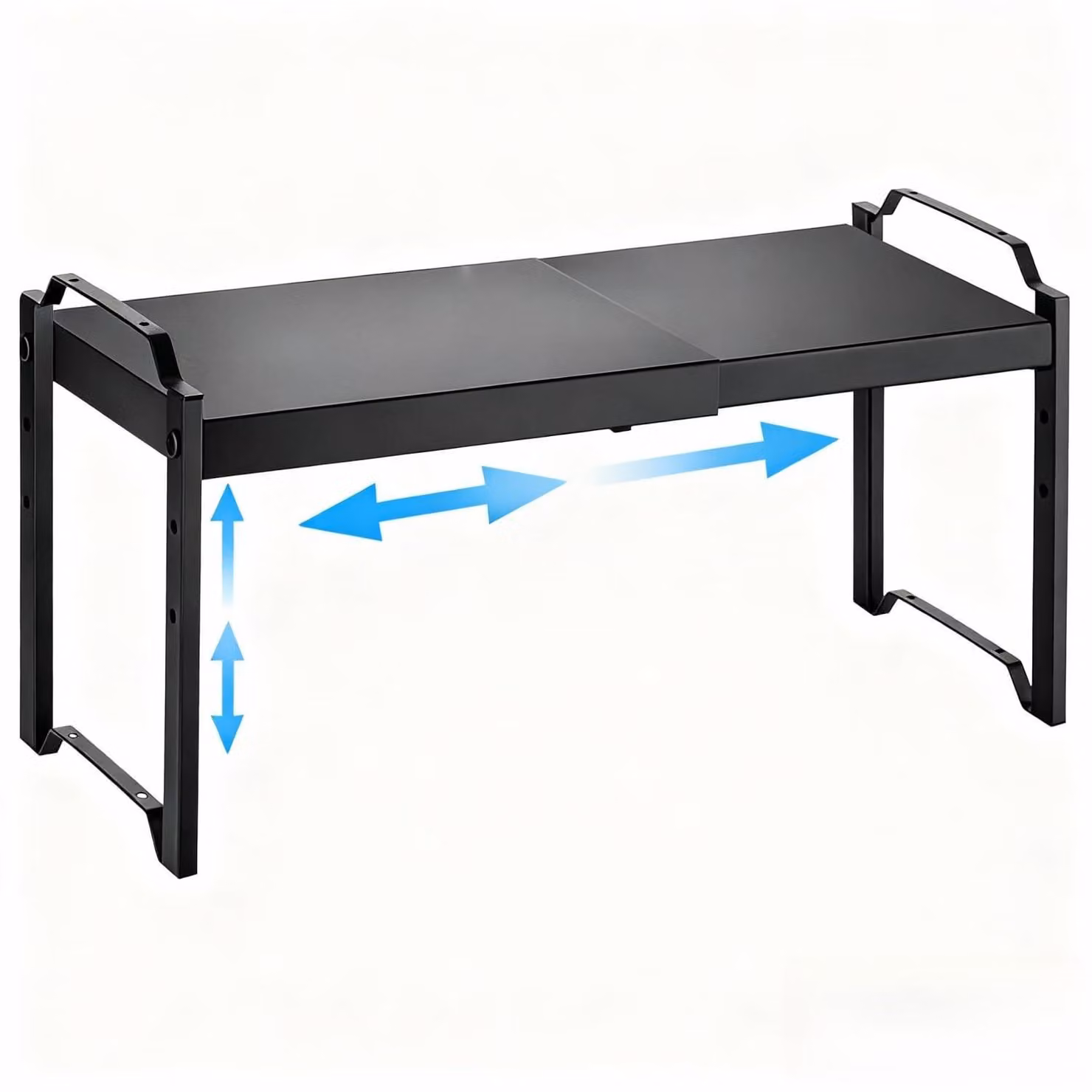 Scaffale portaspezie da cucina - Estraibile - Metallo - Nero - Per cucina e bagno