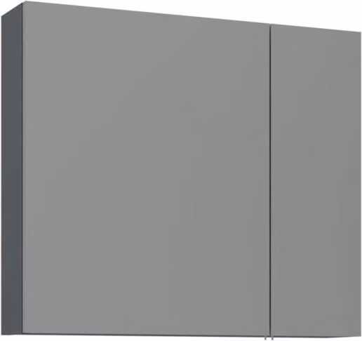 Mobile da bagno con specchio "Bari 80" - 75 x 16 x 66 cm - Antracite opaco