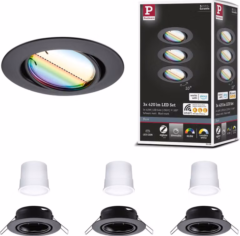 Paulmann Luce da incasso LED Set base orientabile
