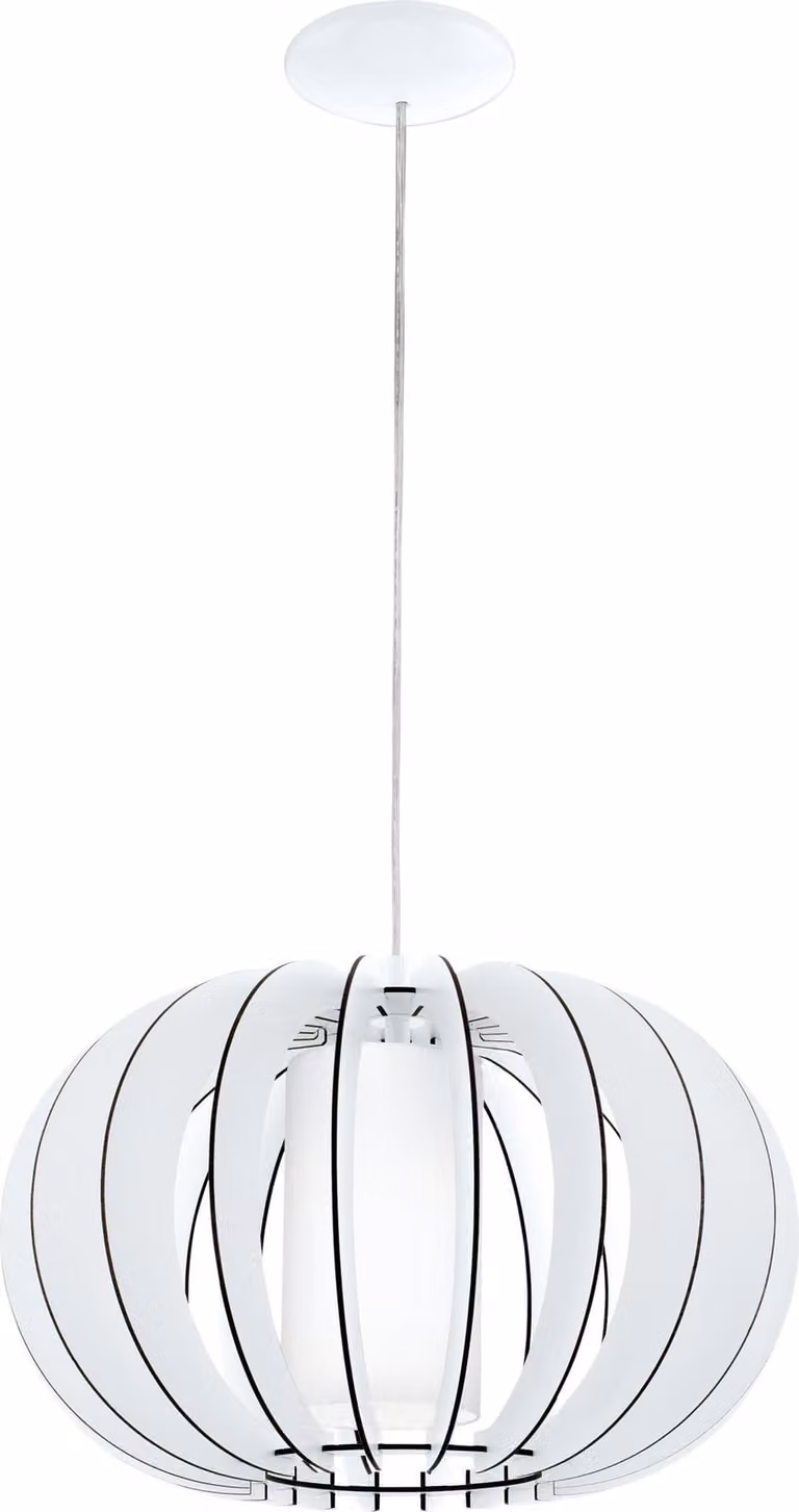 Eglo 95606 Stellato 2 lampada a sospensione E27 legno bianco