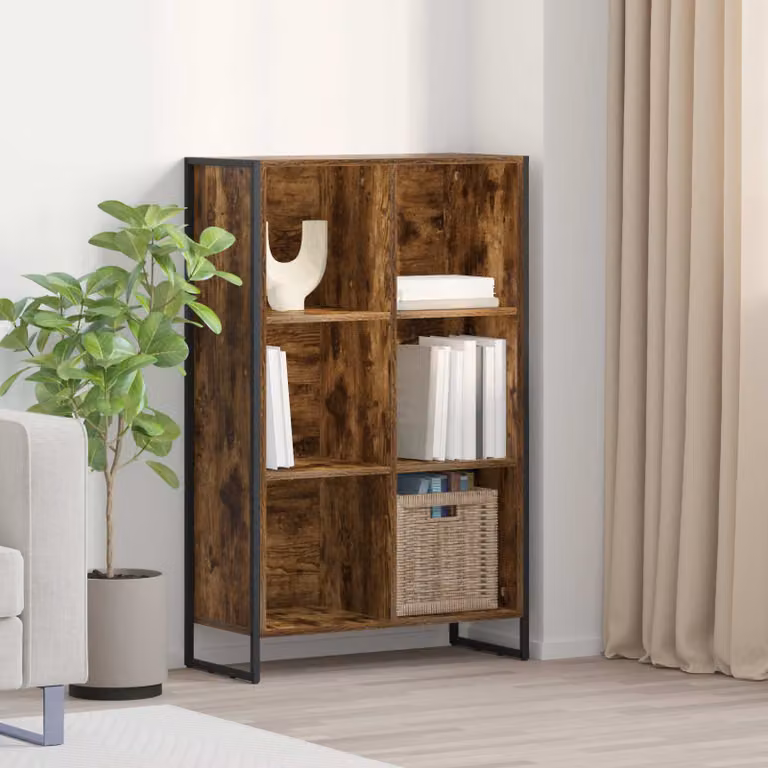 Armadio per Libri vidaXL in Stile Industrial, Colore Rovere Fumo, L/P/H: 68 x 30 x 108 cm