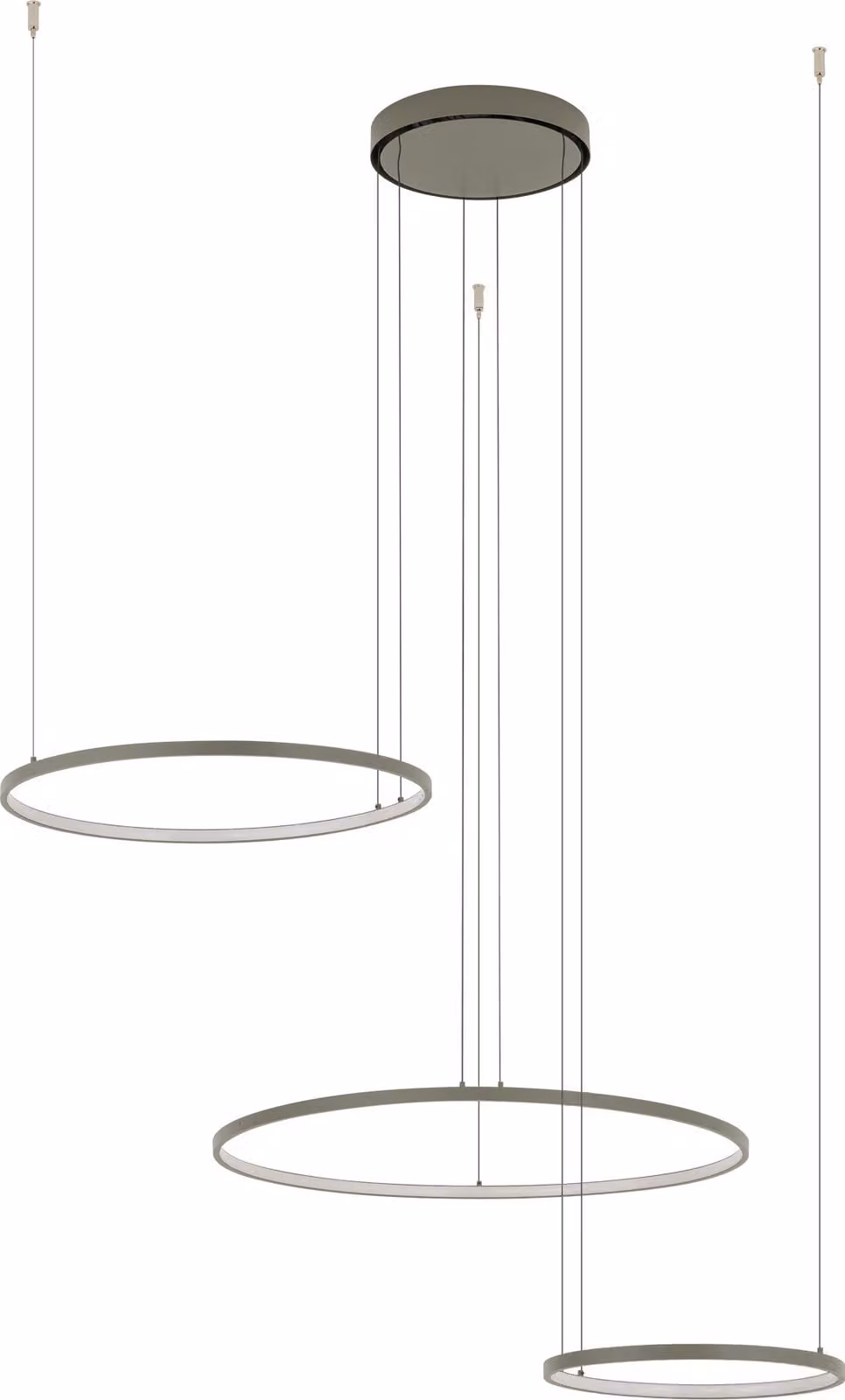 Lampadario a LED CIRCOLO bianco-oliva 45 W, bianco caldo, 1600 lm, alluminio, dimensioni: 140 x 125 x 125 cm, IP20, Nowodvorski Lighting