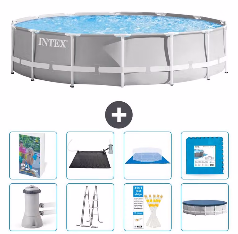 Struttura per piscina a forma di prisma - 427x107 cm - composta da 7 elementi - modello S621