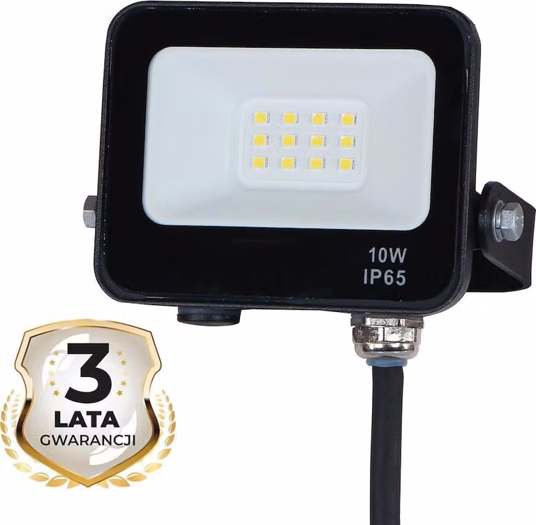 Proiettore LED 10W 4000K IP65 nero Eko-Light