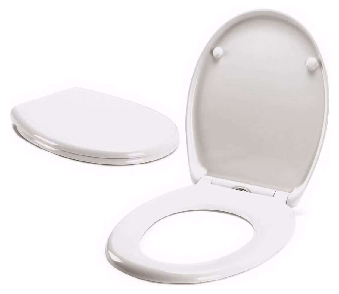 sedile per WC eVendix Duroplast con meccanismo di chiusura morbida e sistema di fissaggio Easy-Fix