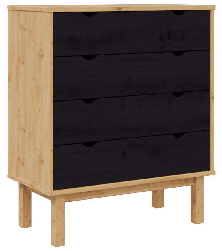 Cassettiera con cassetto OTTA Nero 76,5 x 39,5 x 90 cm