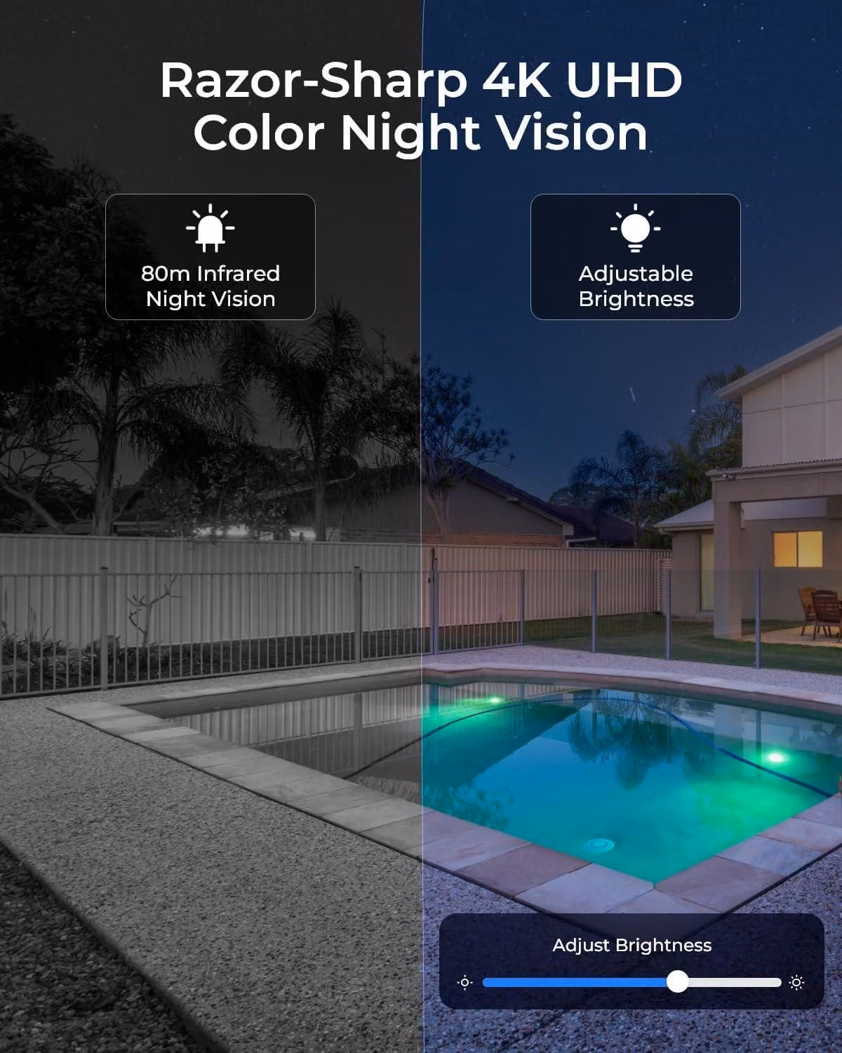 Telecamera di sicurezza PTZ 4K per esterni, con zoom ottico 16x e visione notturna a colori