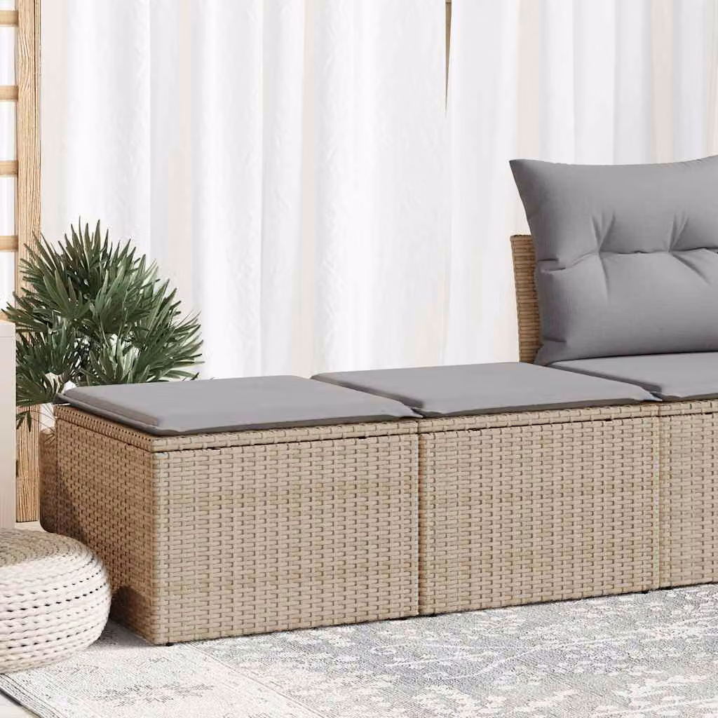 Maison Exclusive - Set Divano da Giardino 2 pz con Cuscini Beige Polyrattan Acacia
