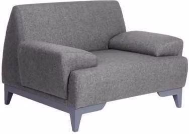 Grauer Designer Sessel Moderner Wohnzimmer 1-Sitzer Relax Polstersessel