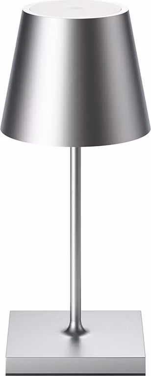 Sigor lampada da tavolo ricaricabile NUINDIE USB-C Mini 250 mm argento