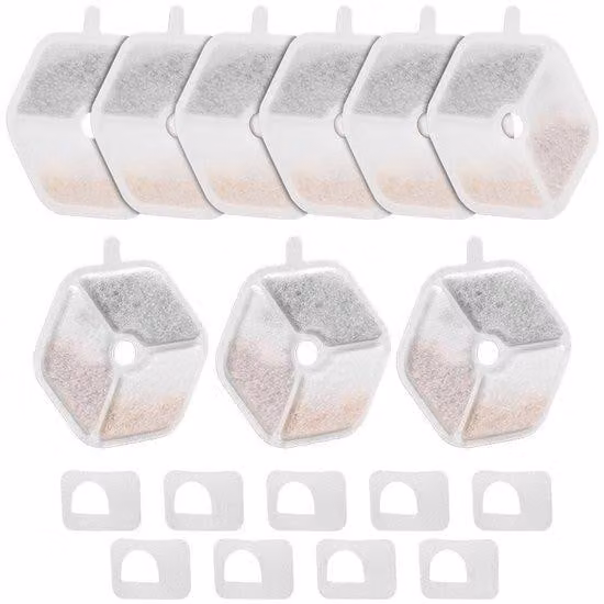 Set da 9 pezzi Adatto agli elementi filtranti Smartoo per pompe per l'acqua potabile per gatti Ricambi per elementi filtranti per pompe per l'acqua potabile per gatti