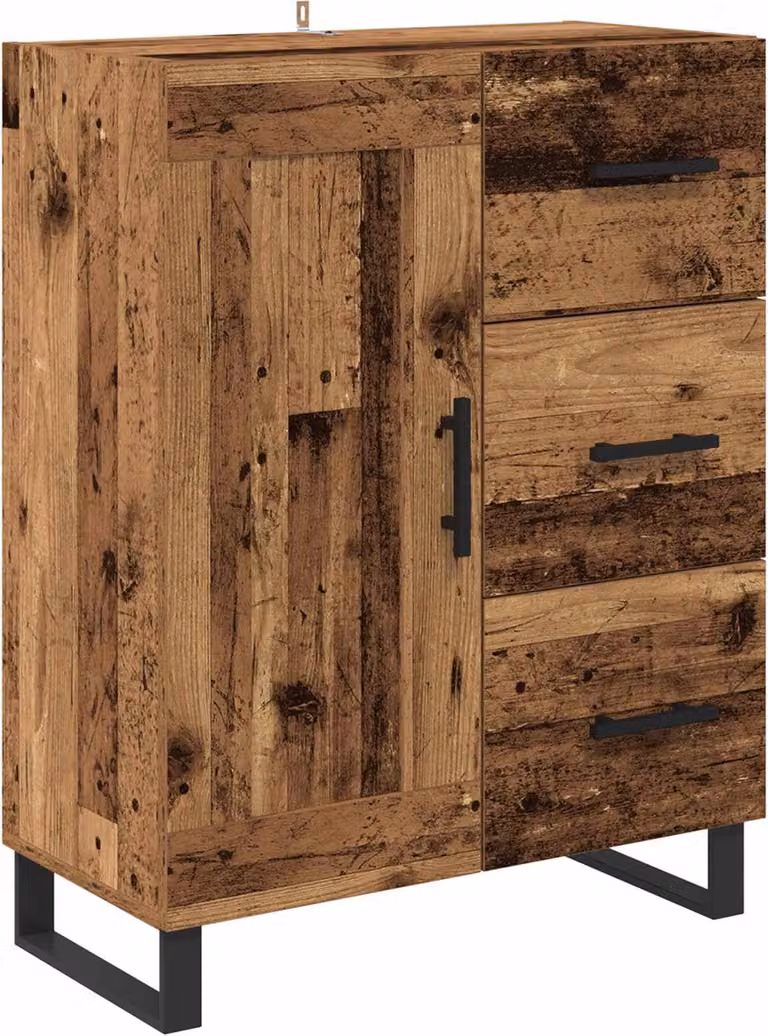 Credenza con cassetto Legno vecchio 69,5 x 34 x 90 cm