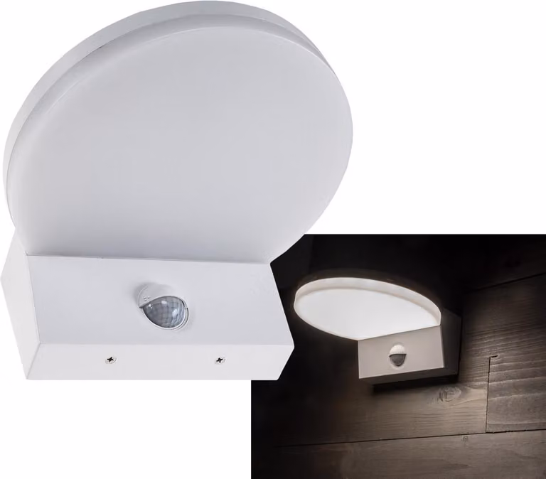 Applique LED 'TORTUGUERO' IP65, 15W, 1569lm, rilevatore di movimento