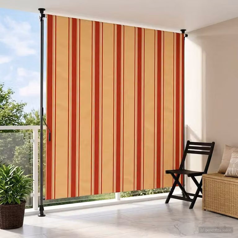 vidaXL Tenda a Rullo Esterna Multicolore L: 120 cm, H: 270 cm